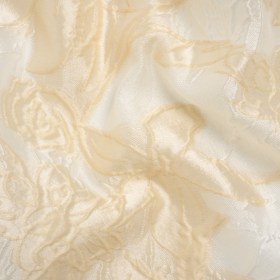 Beige and Cream Floral Sheer Luxury Brocade Beige and Cream Floral Sheer Luxury Brocade