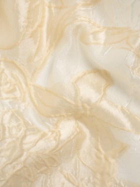 Beige and Cream Floral Sheer Luxury Brocade Beige and Cream Floral Sheer Luxury Brocade