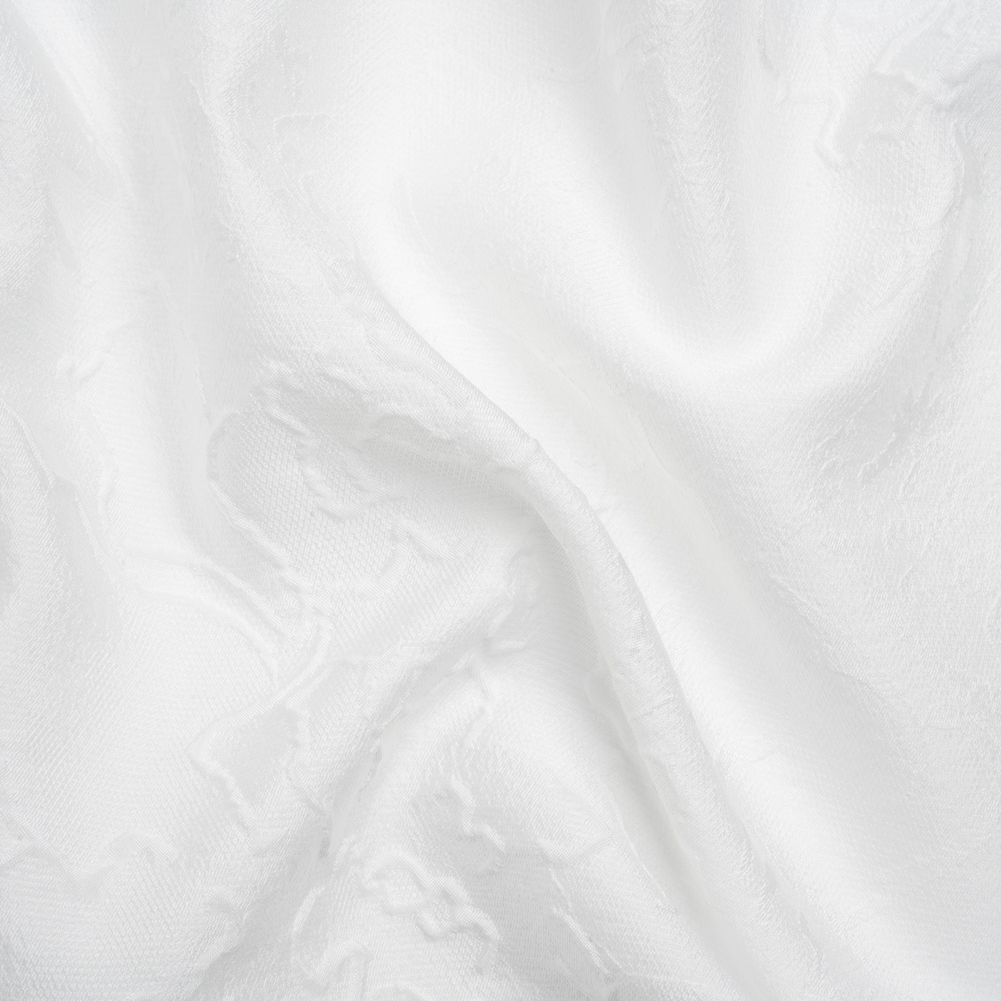 Luminous Off White Crinkled Luxury Brocade Luminous Off White Crinkled Luxury Brocade