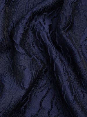 Luminous Navy Crinkled Luxury Brocade Luminous Navy Crinkled Luxury Brocade