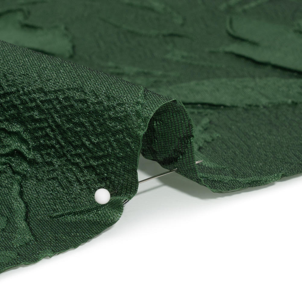 Luminous Hunter Green Crinkled Luxury Brocade Luminous Hunter Green Crinkled Luxury Brocade