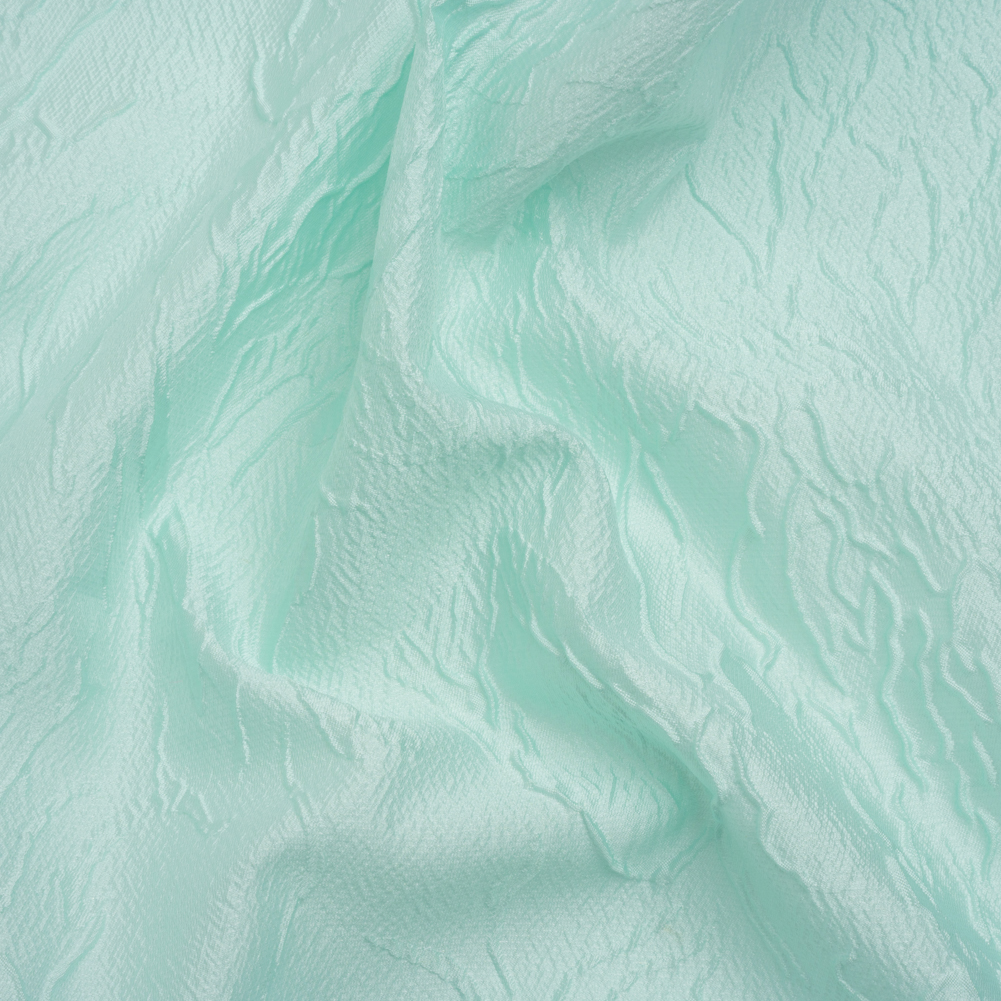 Luminous Aqua Crinkled Luxury Brocade Luminous Aqua Crinkled Luxury Brocade
