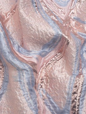 Metallic Pastel Pink and Baby Blue Flowing Lines Luxury Brocade Metallic Pastel Pink and Baby Blue Flowing Lines Luxury Brocade