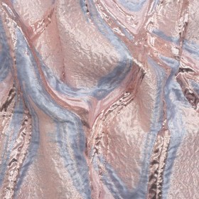 Metallic Pastel Pink and Baby Blue Flowing Lines Luxury Brocade Metallic Pastel Pink and Baby Blue Flowing Lines Luxury Brocade