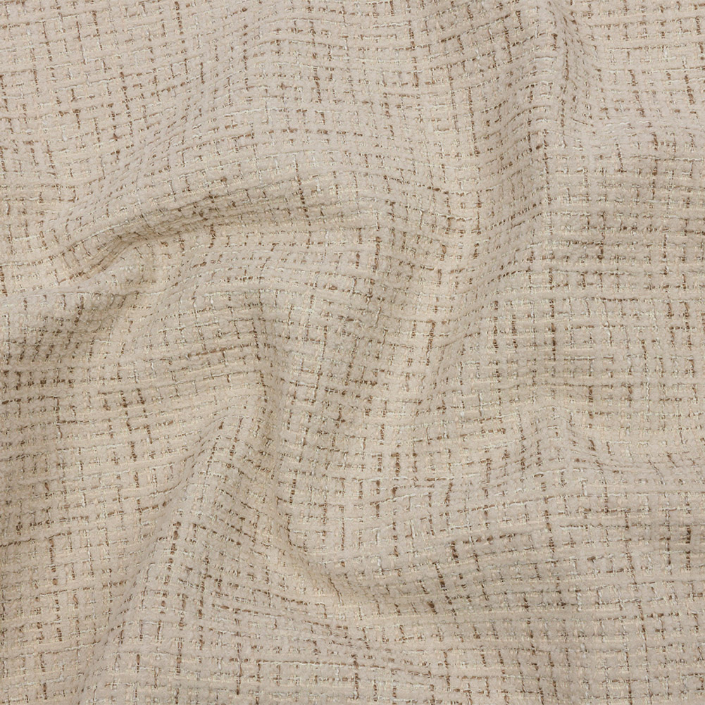 Crypton Creme Crosshatched Polyester Chenille Woven Crypton Creme Crosshatched Polyester Chenille Woven