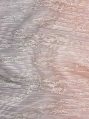 Embroidered Soft Pleated Tulle with Sequins – Charcoal and Blush Ombre Abstract – Sequoia Collection Embroidered Soft Pleated Tulle with Sequins – Charcoal and Blush Ombre Abstract – Sequoia Collection