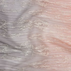 Embroidered Soft Pleated Tulle with Sequins – Charcoal and Blush Ombre Abstract – Sequoia Collection Embroidered Soft Pleated Tulle with Sequins – Charcoal and Blush Ombre Abstract – Sequoia Collection