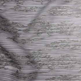 Embroidered Soft Pleated Tulle with Sequins – Black, Gray and White Ombre Abstract – Sequoia Collection Embroidered Soft Pleated Tulle with Sequins – Black, Gray and White Ombre Abstract – Sequoia Collection
