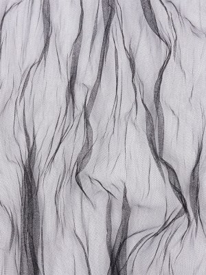 Crinkled Soft Polyester Tulle – Black – Poplar Collection Crinkled Soft Polyester Tulle – Black – Poplar Collection