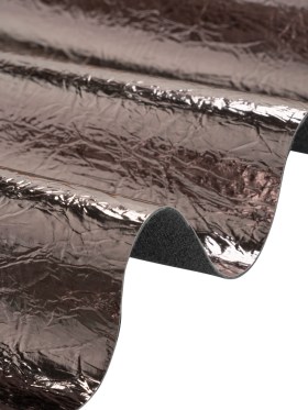 Ingot Pewter Crinkled Fabric-Backed Mirror Vinyl Ingot Pewter Crinkled Fabric-Backed Mirror Vinyl