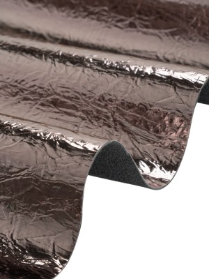 Ingot Pewter Crinkled Fabric-Backed Mirror Vinyl Ingot Pewter Crinkled Fabric-Backed Mirror Vinyl
