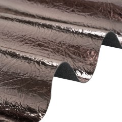 Ingot Pewter Crinkled Fabric-Backed Mirror Vinyl Ingot Pewter Crinkled Fabric-Backed Mirror Vinyl