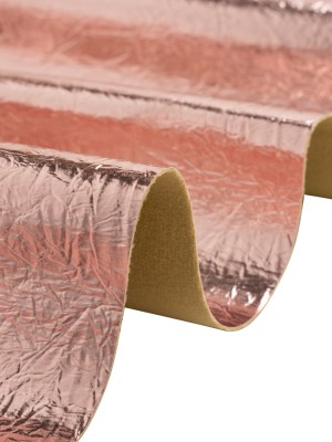 Ingot Champagne Crinkled Fabric-Backed Mirror Vinyl Ingot Champagne Crinkled Fabric-Backed Mirror Vinyl