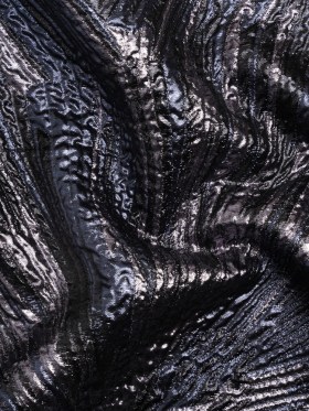 Metallic Gunmetal, Black and Navy Radiating Lines Luxury Brocade Metallic Gunmetal, Black and Navy Radiating Lines Luxury Brocade