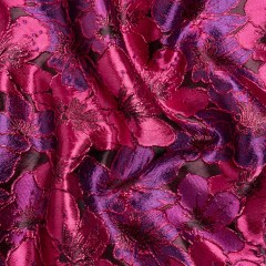 Metallic Hot Pink and Purple Floral Frolic Luxury Brocade Metallic Hot Pink and Purple Floral Frolic Luxury Brocade