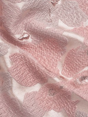 Metallic Rose Gold and Baby Pink Floating Blossoms Luxury Brocade Metallic Rose Gold and Baby Pink Floating Blossoms Luxury Brocade