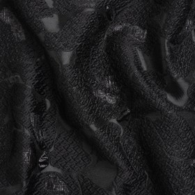 Metallic Black Floating Blossoms Luxury Brocade Metallic Black Floating Blossoms Luxury Brocade