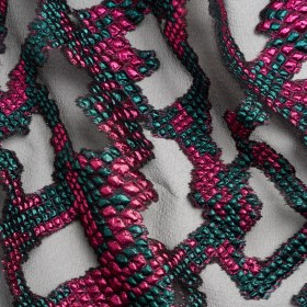 Metallic Fuchsia, Teal and Black Snakeskin Sprawl Burnout Luxury Brocade Metallic Fuchsia, Teal and Black Snakeskin Sprawl Burnout Luxury Brocade