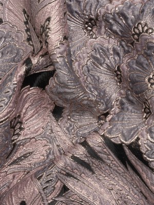 Metallic Pink, Gray and Black Gleaming Garden Luxury Brocade Metallic Pink, Gray and Black Gleaming Garden Luxury Brocade