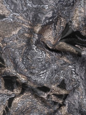 Metallic Gray, Silver and Black Rose Field Luxury Brocade Metallic Gray, Silver and Black Rose Field Luxury Brocade