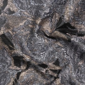 Metallic Gray, Silver and Black Rose Field Luxury Brocade Metallic Gray, Silver and Black Rose Field Luxury Brocade