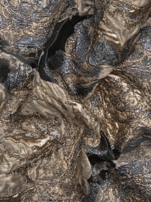 Metallic Gold, Silver and Black Rose Field Luxury Brocade Metallic Gold, Silver and Black Rose Field Luxury Brocade