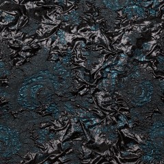 Metallic Gibraltar Sea and Black Floral Luxury Double Layer Organza Brocade Metallic Gibraltar Sea and Black Floral Luxury Double Layer Organza Brocade