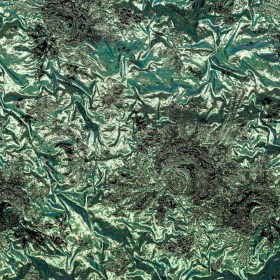 Metallic Verdant Green and Black Floral Luxury Double Layer Organza Brocade Metallic Verdant Green and Black Floral Luxury Double Layer Organza Brocade