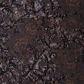 Metallic Two Penny and Black Floral Luxury Double Layer Orangza Brocade Metallic Two Penny and Black Floral Luxury Double Layer Orangza Brocade