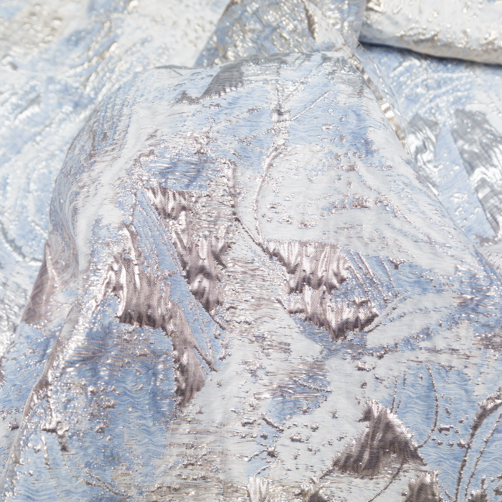 Metallic Golden Egg, Plein Air and Kentucky Blue Abstract Luxury Brocade Metallic Golden Egg, Plein Air and Kentucky Blue Abstract Luxury Brocade