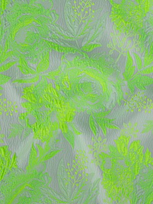 Neon Green Gecko and Frost Foliage Luxury Brocade Neon Green Gecko and Frost Foliage Luxury Brocade
