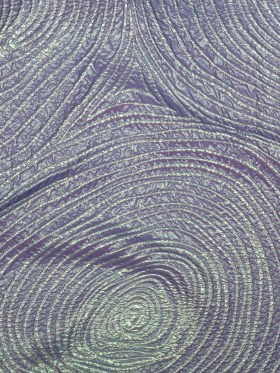 Metallic Green and Moroccan Blue Iridescent Spirals Luxury Organza Brocade Metallic Green and Moroccan Blue Iridescent Spirals Luxury Organza Brocade