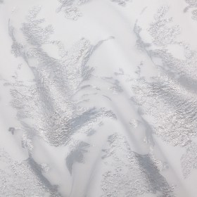 Metallic Silver and Gray Violet Abstract Luxury Organza Brocade Metallic Silver and Gray Violet Abstract Luxury Organza Brocade