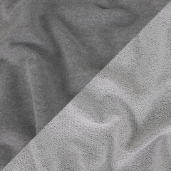 Heathered Dapple Gray and White Cotton Blend French Terry Heathered Dapple Gray and White Cotton Blend French Terry