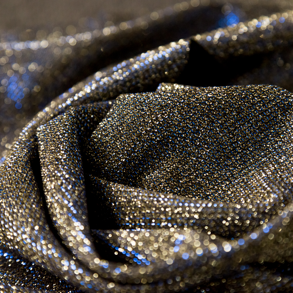 Two-Tone Galaxy Lame - Blue and Gold - Andromeda Collection