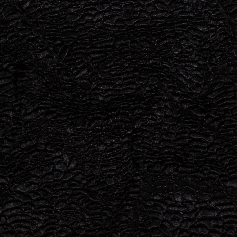 Faux Persian Lamb Fur – Black – Annette Collection Faux Persian Lamb Fur – Black – Annette Collection