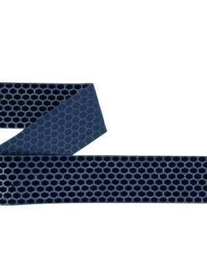 Italian Navy Honeycomb Velvet Burnout Trim – 1.4375″ Italian Navy Honeycomb Velvet Burnout Trim – 1.4375″