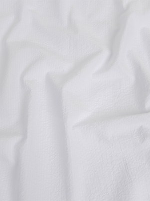 Organic Cotton Seersucker – White on White Stripes – Brasilia Collection Organic Cotton Seersucker – White on White Stripes – Brasilia Collection