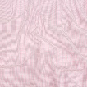 Organic Cotton Seersucker – Pink Gingham – Olinda Collection Organic Cotton Seersucker – Pink Gingham – Olinda Collection