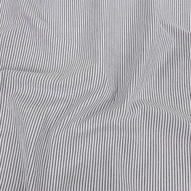 Organic Cotton Seersucker – Black Stripes – Brasilia Collection Organic Cotton Seersucker – Black Stripes – Brasilia Collection