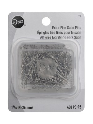 Dritz Extra-Fine Satin Pins Size 17 – 1-1/16″ – 400 ct Dritz Extra-Fine Satin Pins Size 17 – 1-1/16″ – 400 ct