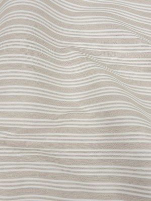 Ivory Double Wide Drapery Twill with Raised White Stripes Ivory Double Wide Drapery Twill with Raised White Stripes