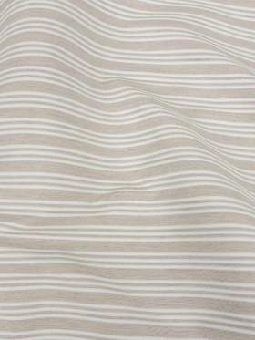 Ivory Double Wide Drapery Twill with Raised White Stripes Ivory Double Wide Drapery Twill with Raised White Stripes