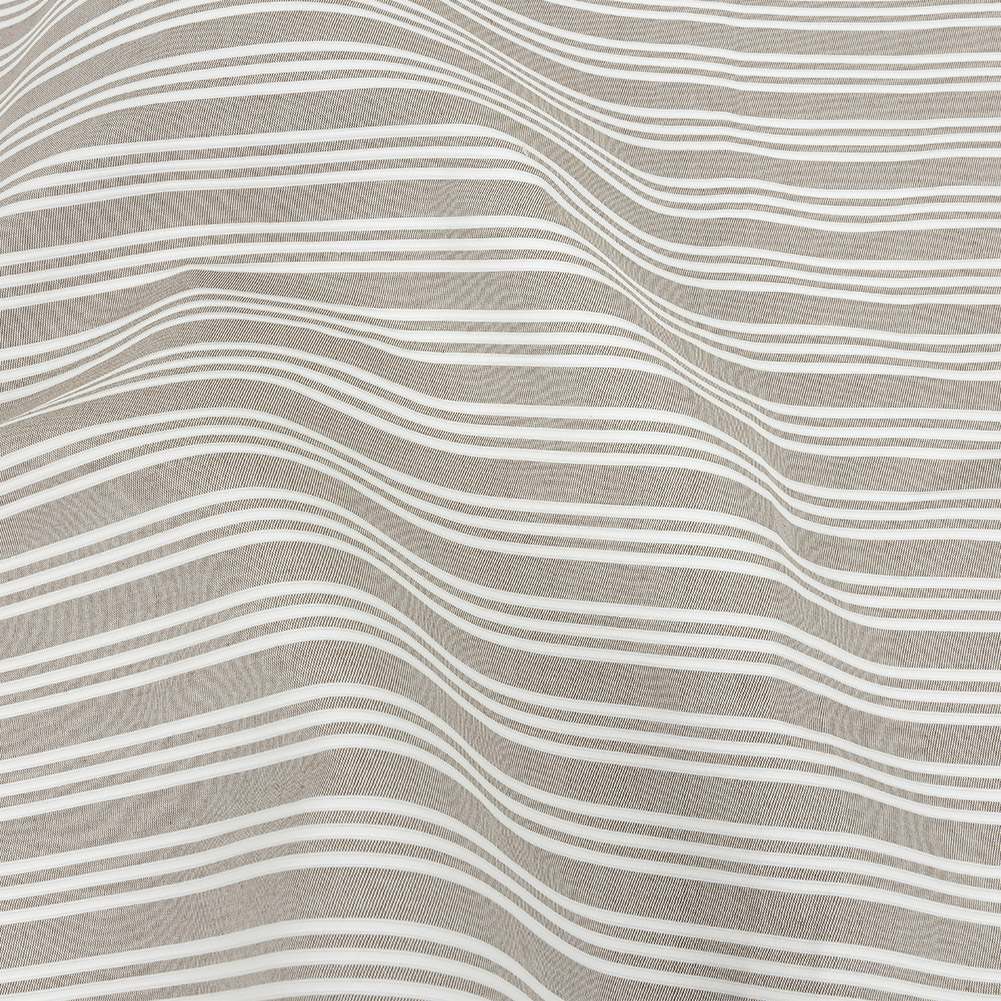 Khaki Double Wide Drapery Twill with Raised White Stripes Khaki Double Wide Drapery Twill with Raised White Stripes