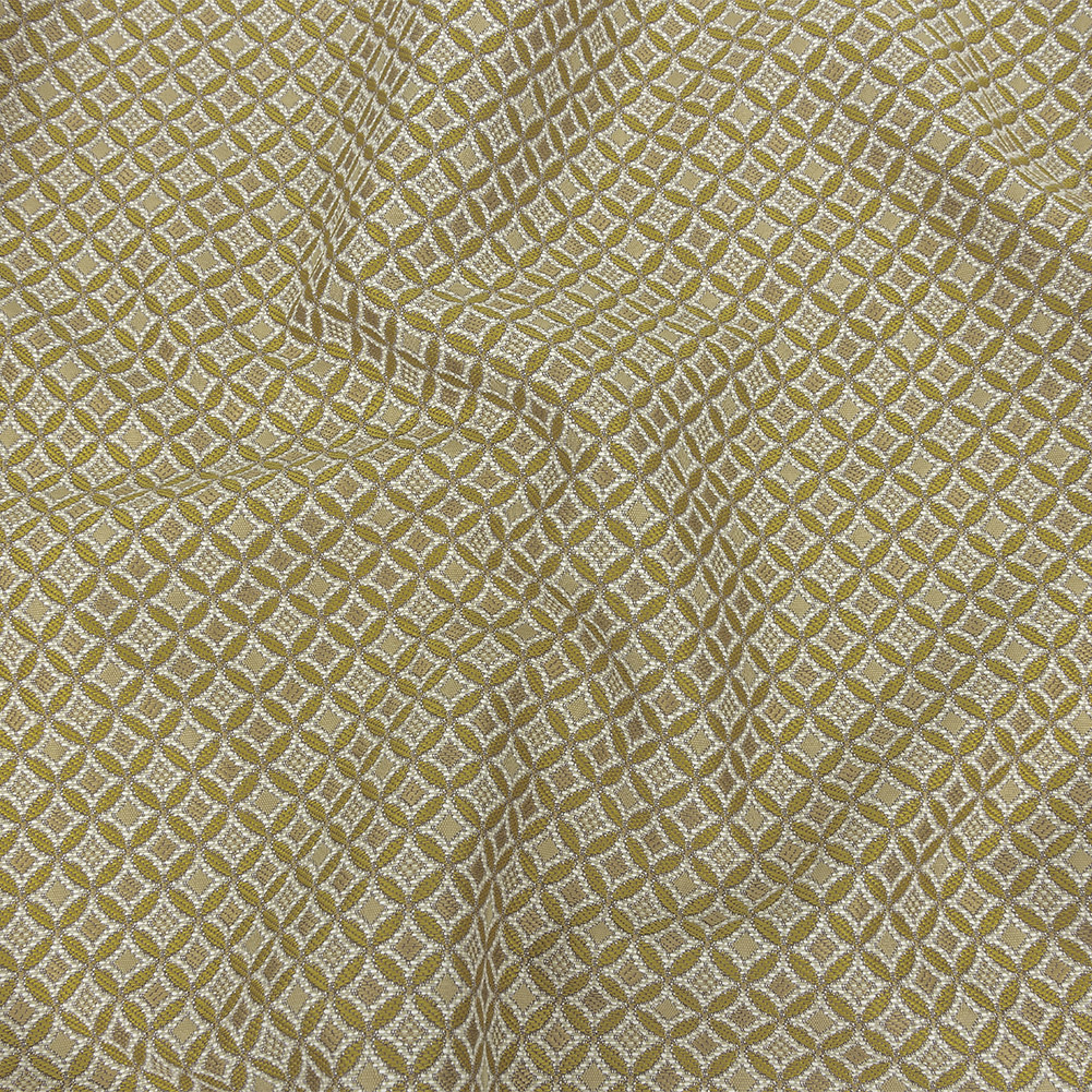 Gold Quatrefoil Blended Polyester Jacquard Gold Quatrefoil Blended Polyester Jacquard