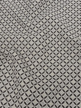 Black and Gray Quatrefoil Blended Polyester Jacquard Black and Gray Quatrefoil Blended Polyester Jacquard