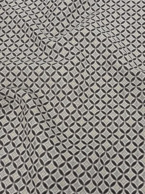 Black and Gray Quatrefoil Blended Polyester Jacquard Black and Gray Quatrefoil Blended Polyester Jacquard