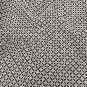 Black and Gray Quatrefoil Blended Polyester Jacquard Black and Gray Quatrefoil Blended Polyester Jacquard