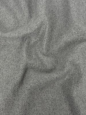 Silver Basketwoven Polyester and Cotton Home Decor Fabric Silver Basketwoven Polyester and Cotton Home Decor Fabric