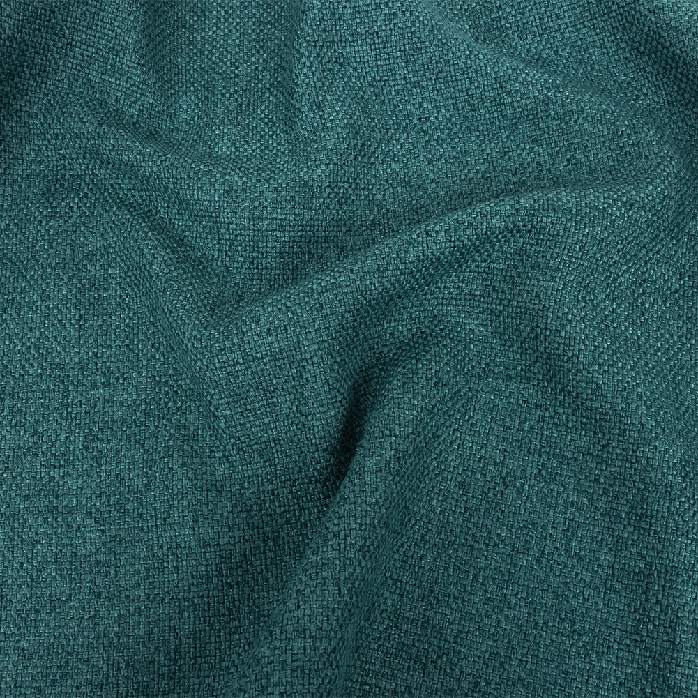 Petrol Basketwoven Polyester and Cotton Home Decor Fabric Petrol Basketwoven Polyester and Cotton Home Decor Fabric